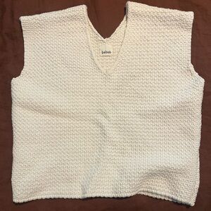 Babaà Textured Cream Knit Vest
